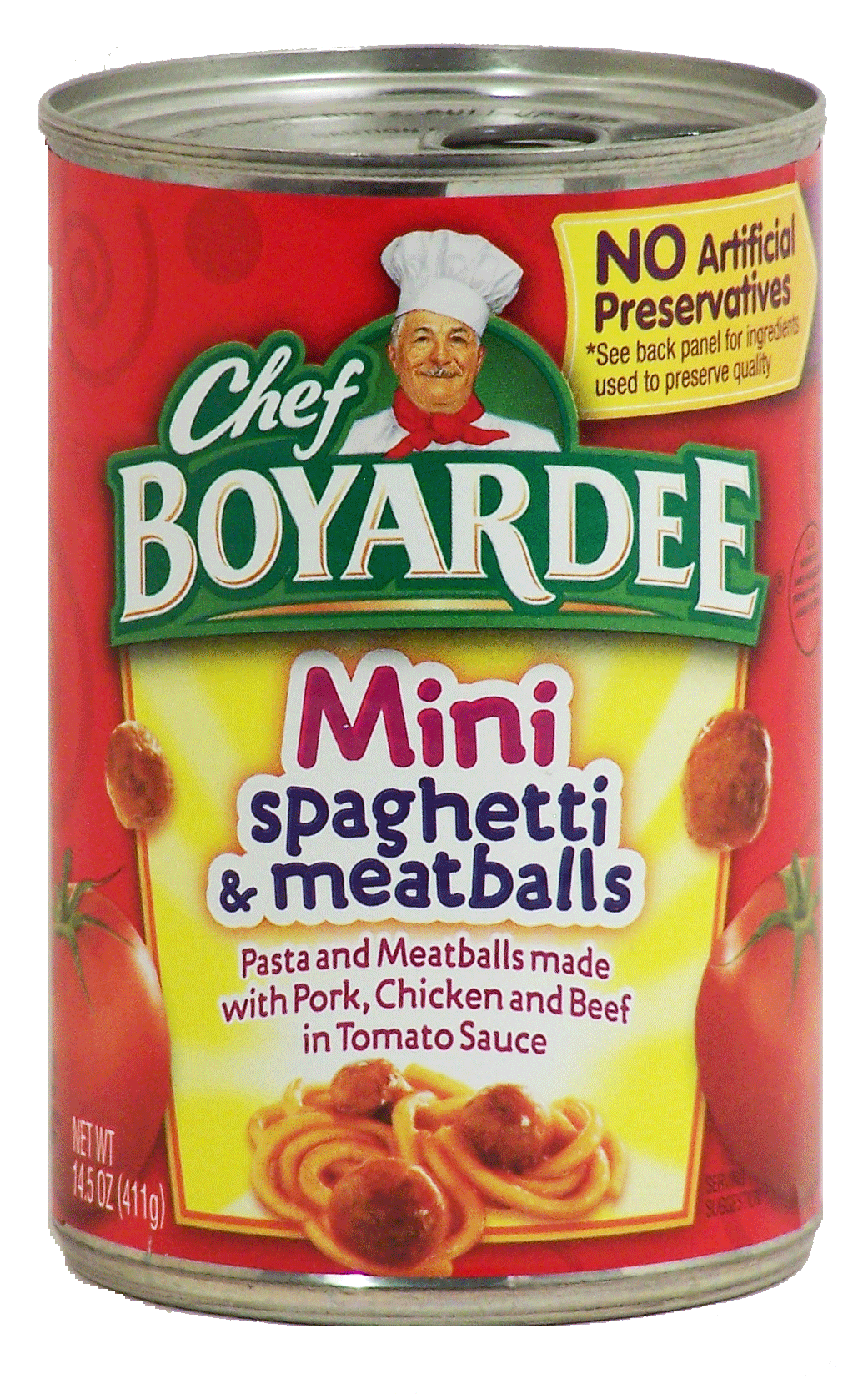 Chef Boyardee Mini spaghetti & meatballs in tomato sauce Full-Size Picture
